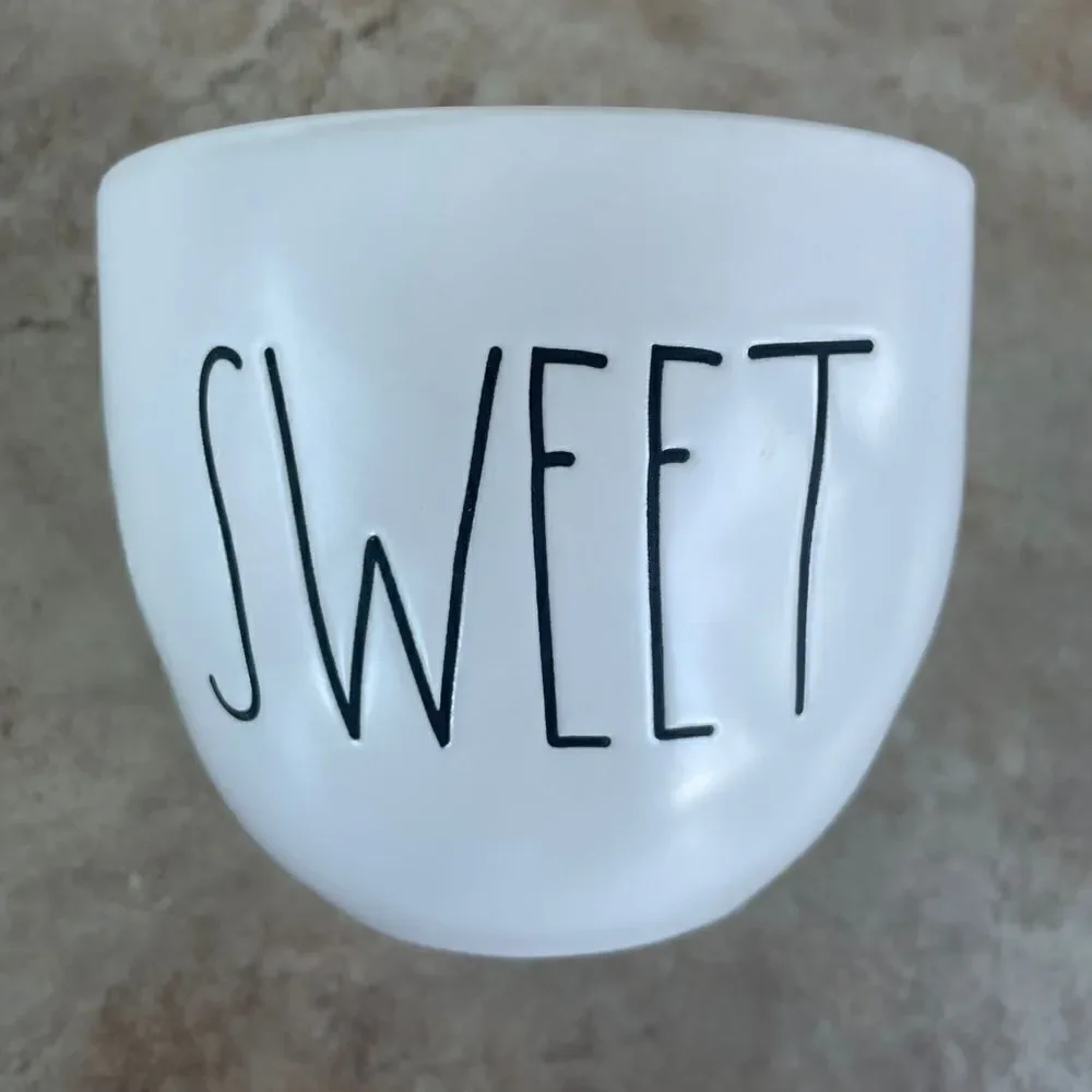 NWT Rae Dunn 3 pc Ice Cream White Red Blue Bowl Se